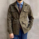 Colton | Men's Suede Hunting Jacket with Corduroy Trim