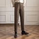 Sebastian | Men Wool Pleated Trousers with Coin Pocket