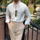 Jasper | Men's Cotton Linen Shirt with Slim Fit