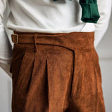 Henry | Men's Corduroy Trousers with Pleats and Pockets