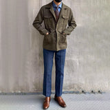 Colton | Men's Suede Hunting Jacket with Corduroy Trim