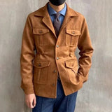 Colton | Men's Suede Hunting Jacket with Corduroy Trim