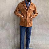 Colton | Men's Suede Hunting Jacket with Corduroy Trim