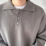 Gideon | Men's Polo Sweater with Pleated Texture