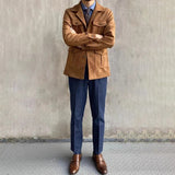 Colton | Men's Suede Hunting Jacket with Corduroy Trim
