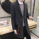 August | Men's Long Coat with Button Closure