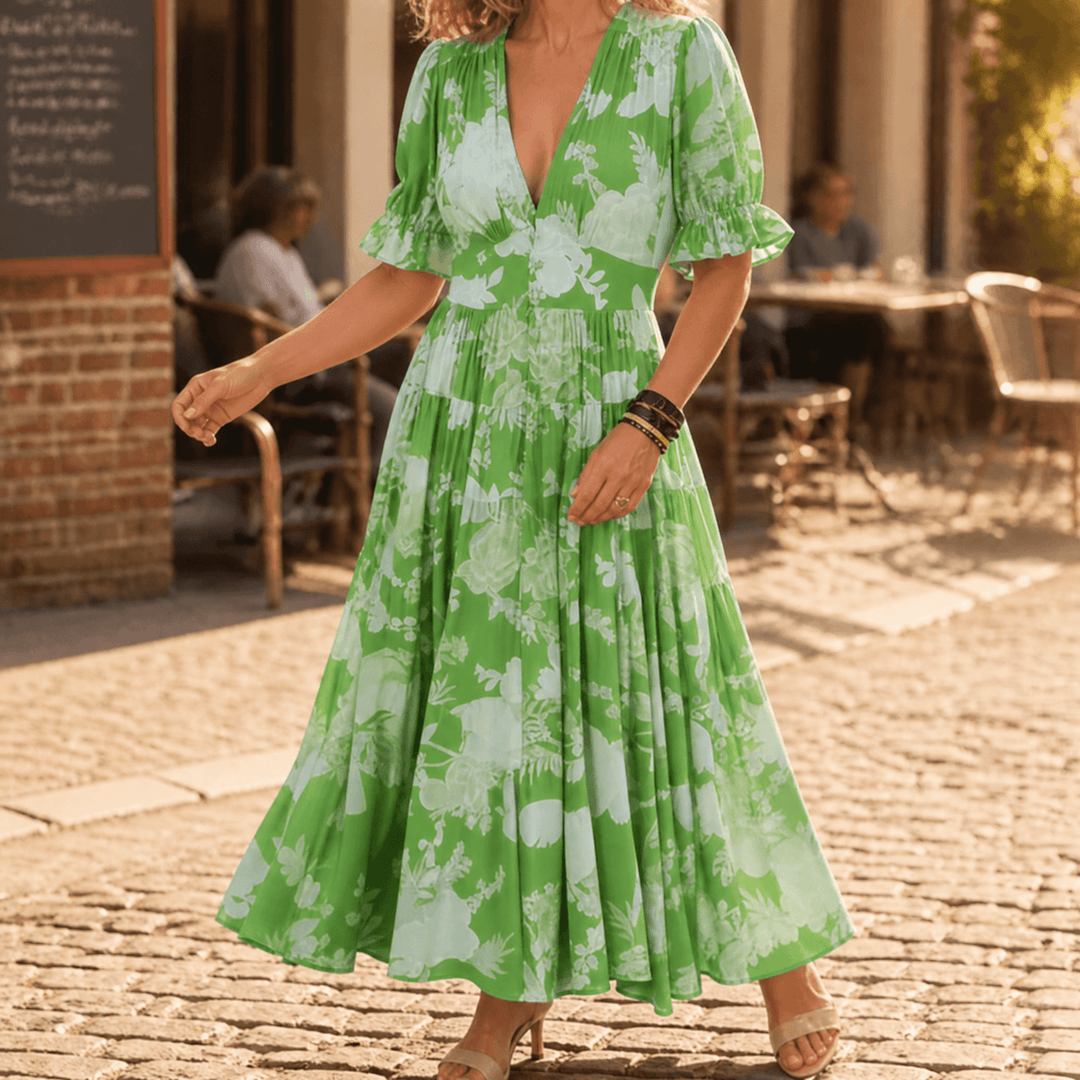 Minelda – Women's Flowing Floral Maxi Dress