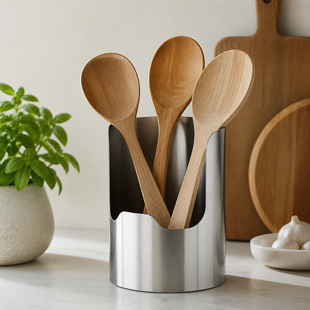 Rackly – Multi-Slot Steel Lid And Utensil Stand