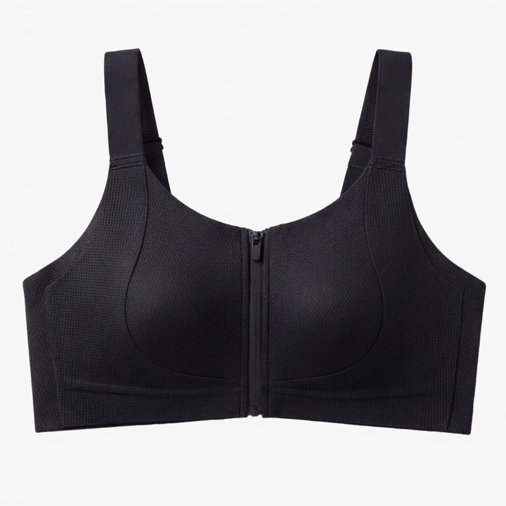Veluna - Women's Front Zip Bra with FlexGel Support