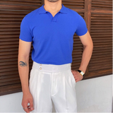 Keaton | Men's V-Collar Polo Shirt with Cotton Blend