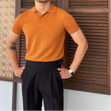 Keaton | Men's V-Collar Polo Shirt with Cotton Blend
