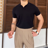 Keaton | Men's V-Collar Polo Shirt with Cotton Blend
