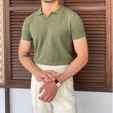 Keaton | Men's V-Collar Polo Shirt with Cotton Blend