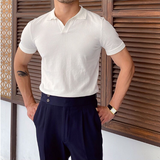 Keaton | Men's V-Collar Polo Shirt with Cotton Blend