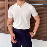 Keaton | Men's V-Collar Polo Shirt with Cotton Blend