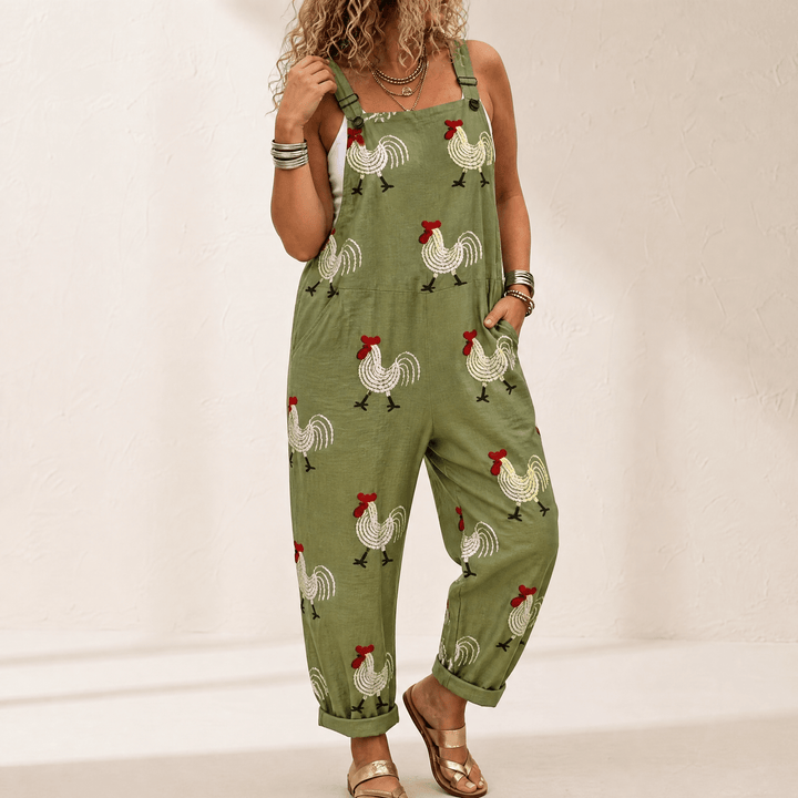 QueenBee – Women's Artisan Print Plus-Size Overall