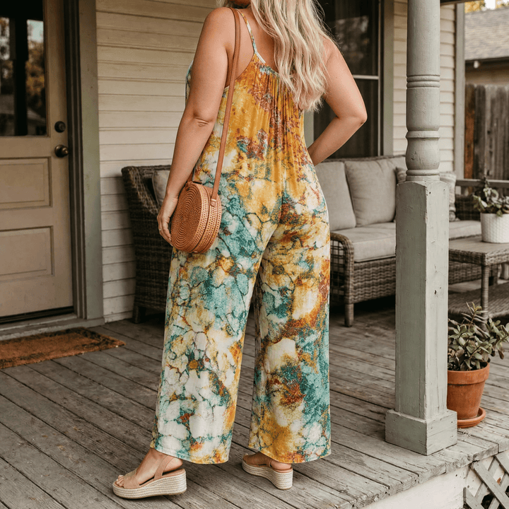 Sevella – Women's Wide-Leg Tie-Dye Jumpsuit