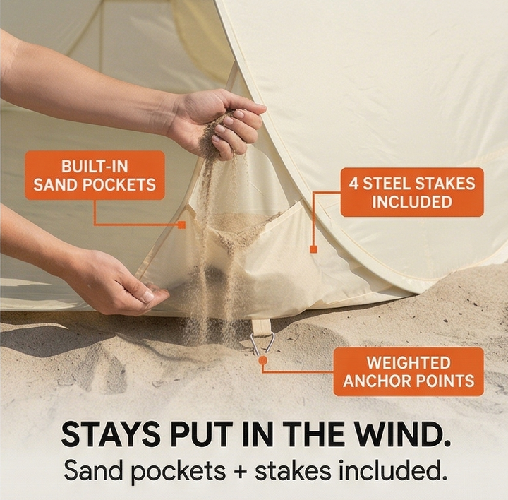 Shadespring – Instant Pop Up Beach Tent