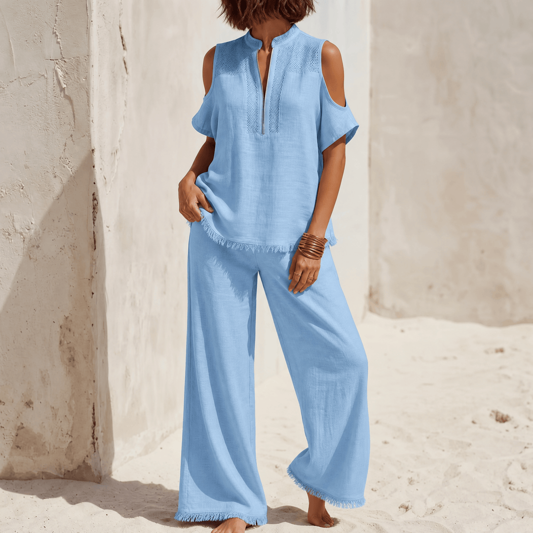 Soléva – Women's Crochet Linen Vacation Set