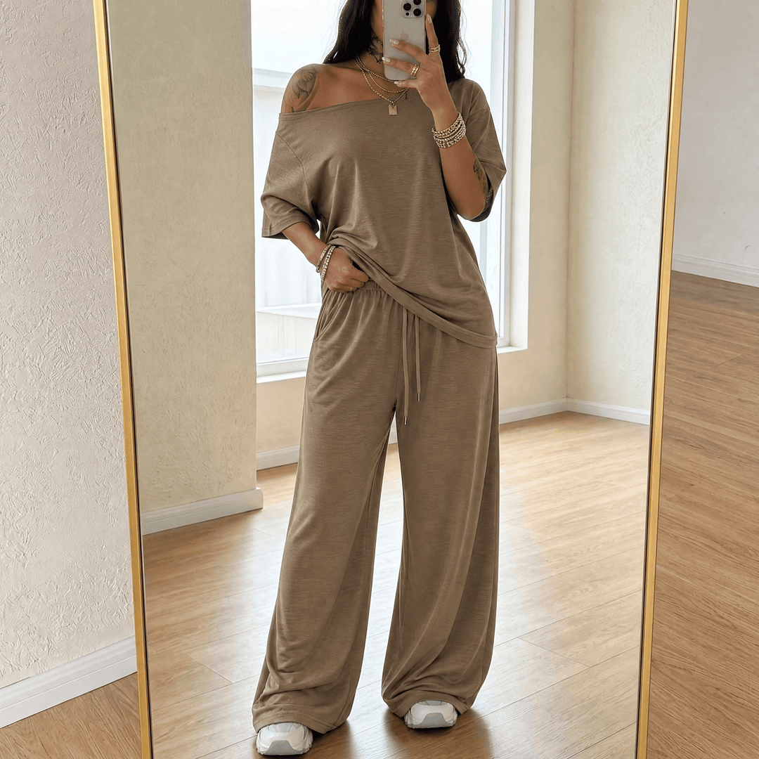 Solenya – Women's Off-Shoulder Two-Piece Set
