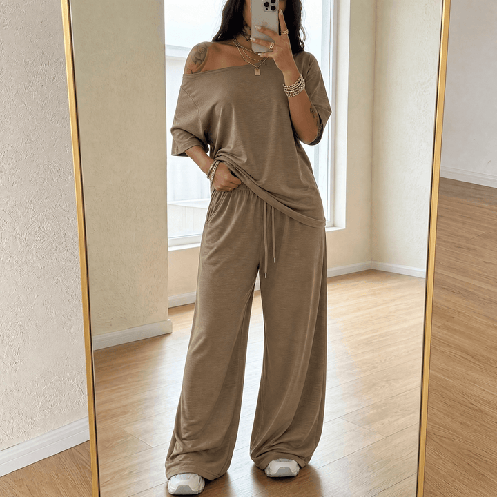 Solenya – Women's Off-Shoulder Two-Piece Set