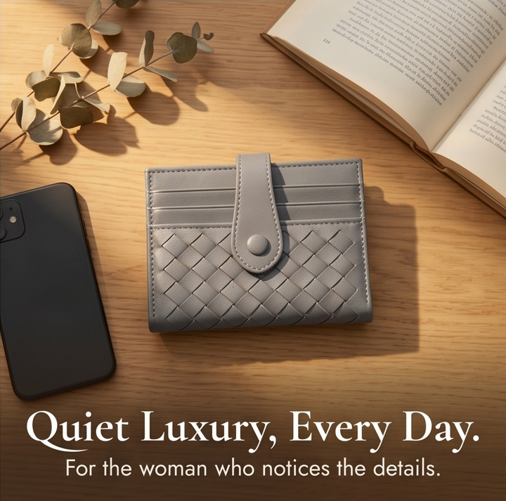 Tessara – Woven lambskin card wallet