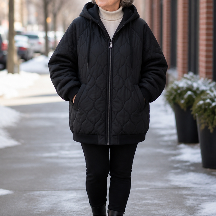 Wearbella – Spliced Quilted Hooded Puffer Jacket
