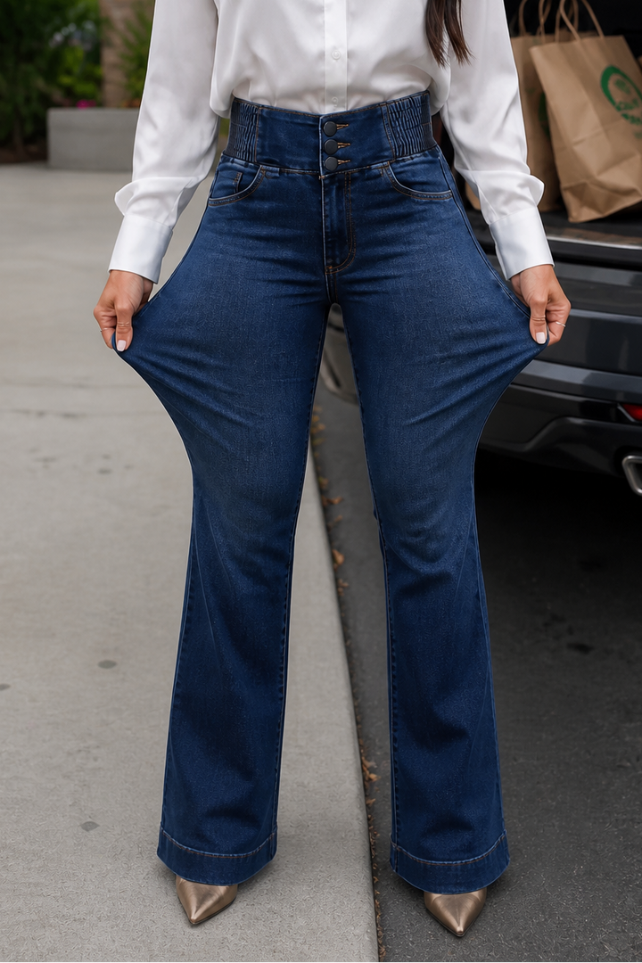 Flarelyn – High-Waisted Stretch Flare Jeans
