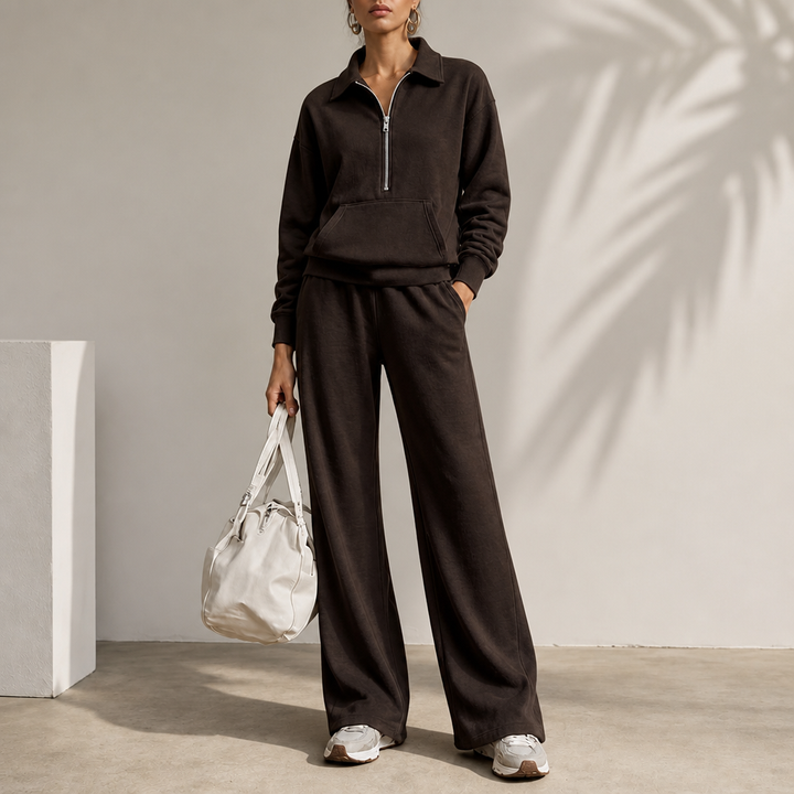 Easolde – Half-Zip Collar Lounge Set