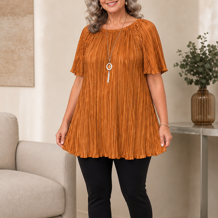 Wearbella – Pleated Wide-Fit  Blouse