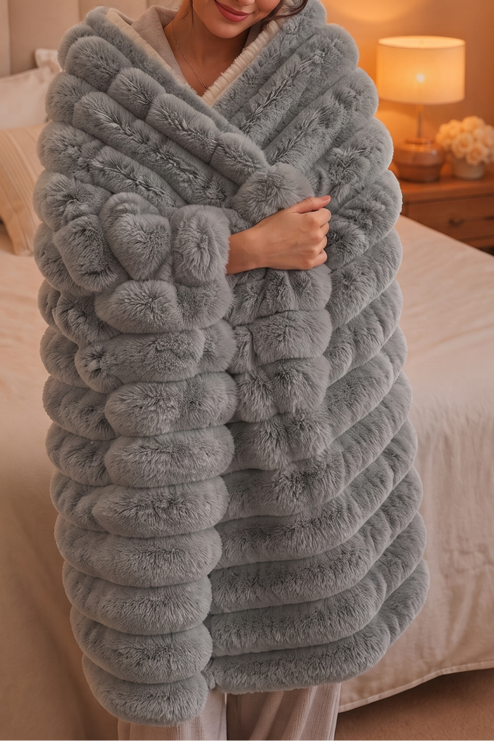 Plushwick – Two-Tone Reversible Rabbit Plush Blanket