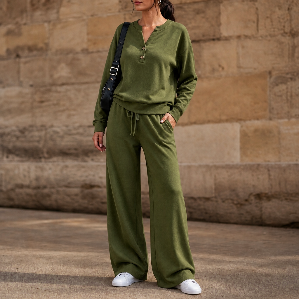 Wearbella – Belted Wide-Leg Top And Trouser Set