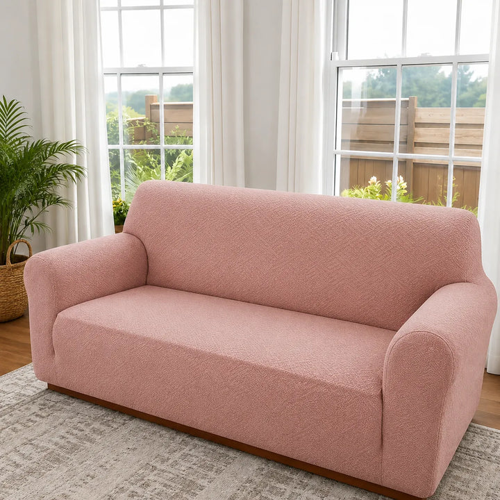 Covella – Stretch Jacquard polyester Sofa Cover with Anti-Slip Foam Rods