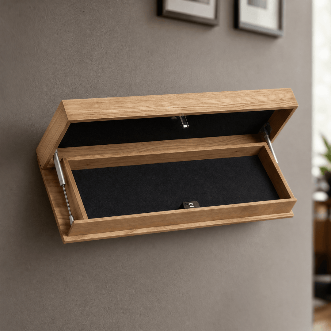 Vaultedge – Floating Wall Shelf with Hidden Compartment