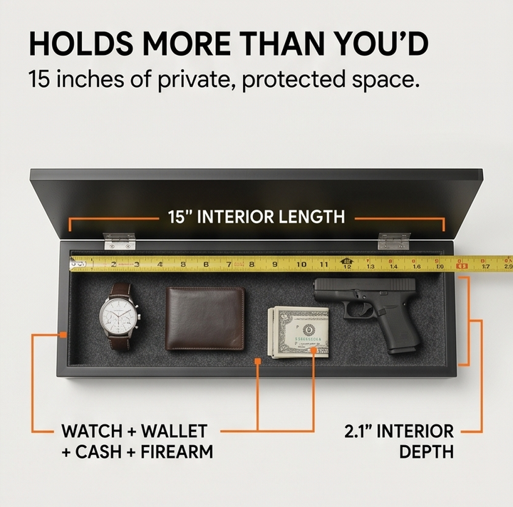 Vaultedge – Floating Wall Shelf with Hidden Compartment