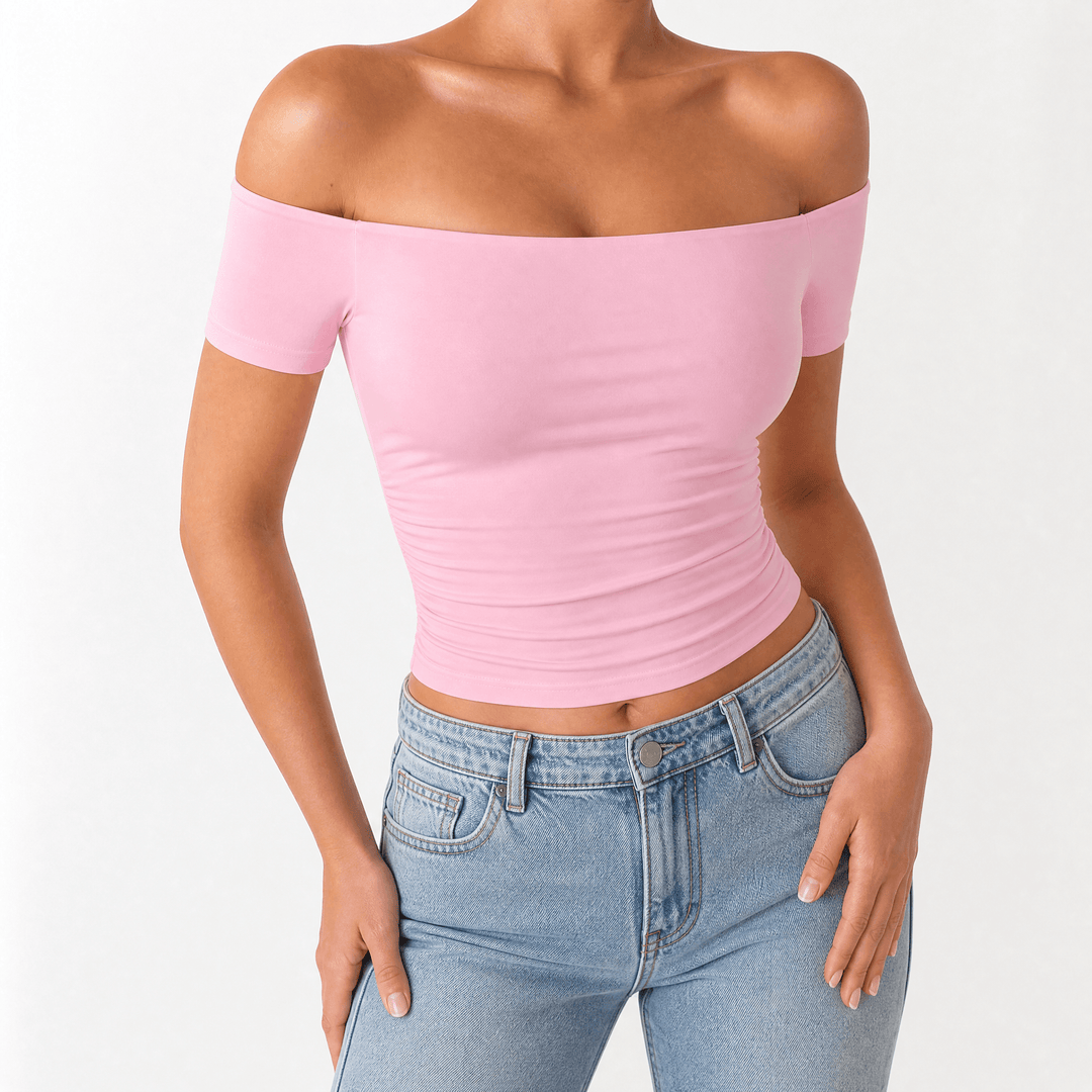 Velora – Women's Off-Shoulder Slim-Fit Top