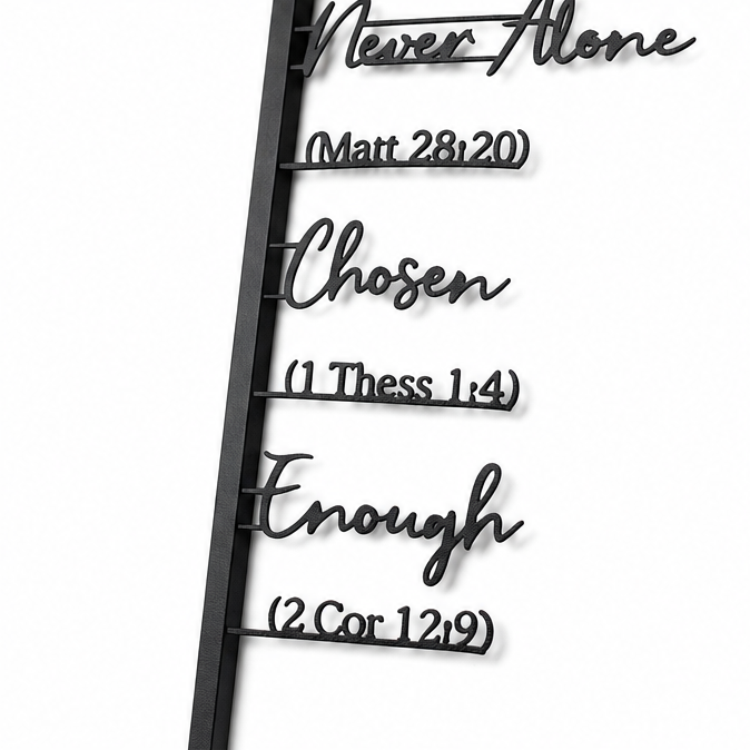 Veluna – Metal Scripture Cross Wall Decor with Biblical Affirmations