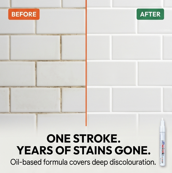 GroutGlo – Waterproof Grout Pen for Bright White Tile