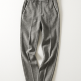 Vivian | Women's Wool Blend Straight Leg Trousers with High Waist
