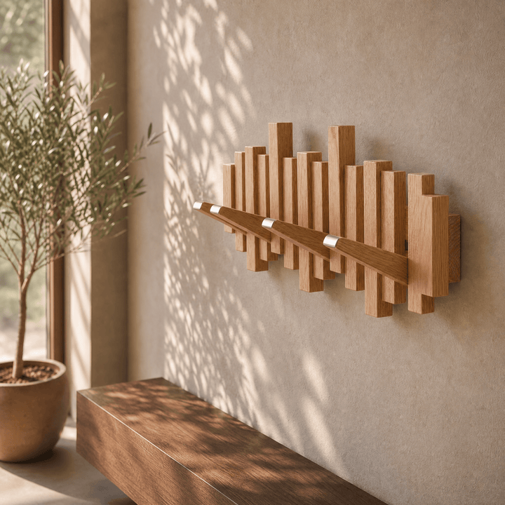 Wovenhall – Sculptural Wood Wall Coat Rack